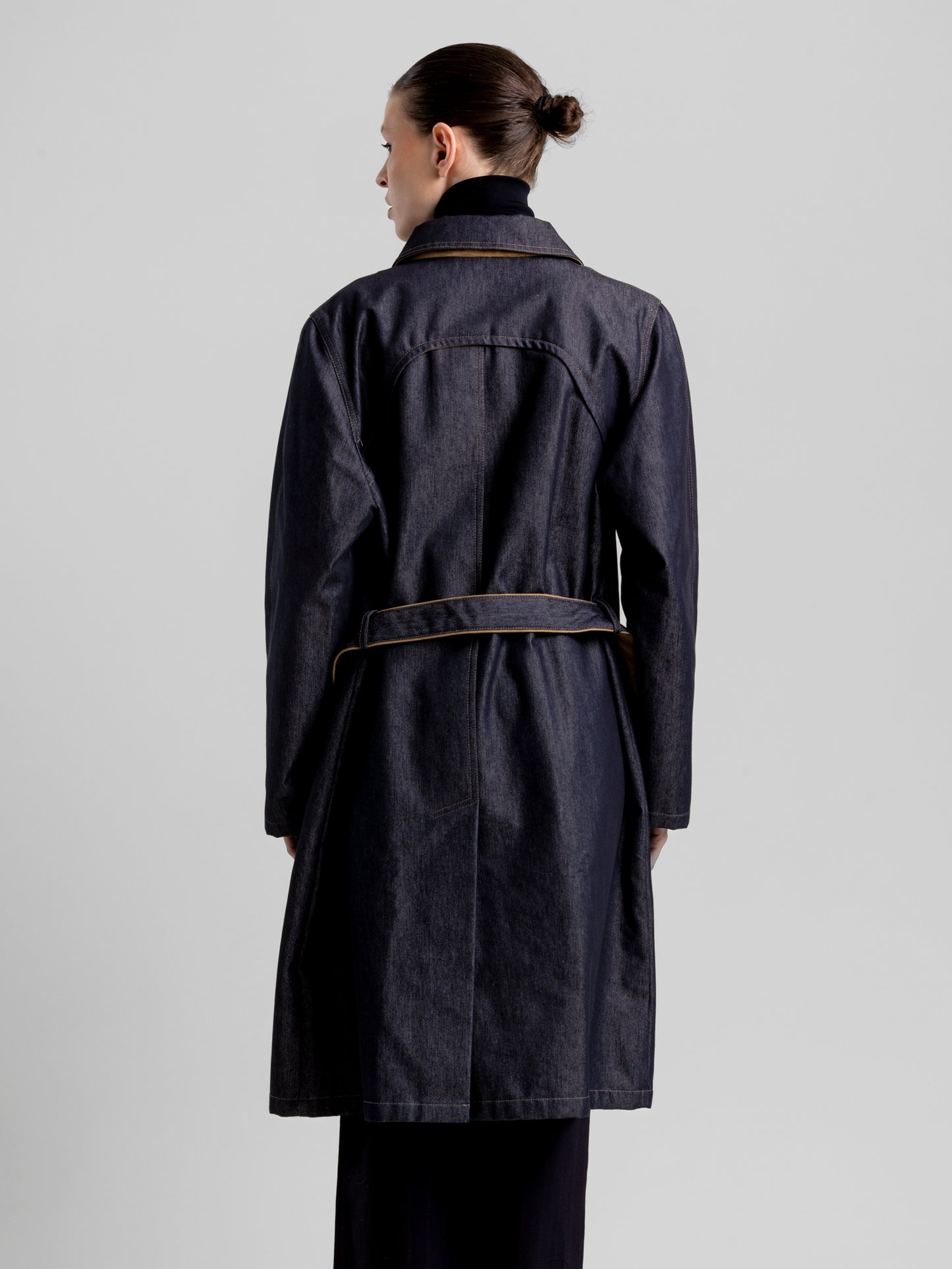 Denim Trench Coat Porté