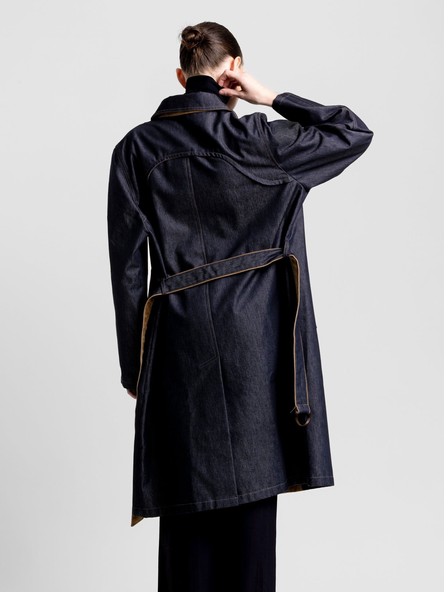 Denim Trench Coat Porté